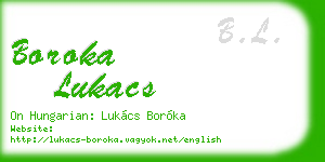 boroka lukacs business card
